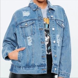 Missguided Distressed Denim Jacket